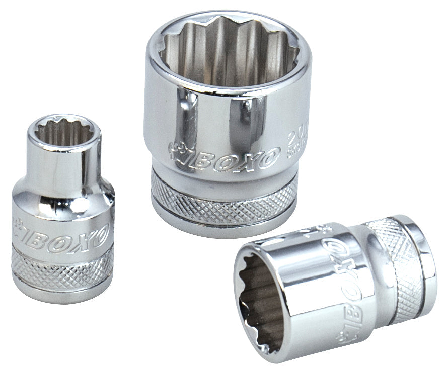 BOXO 1/2" 12PT Socket (10mm - 24mm)