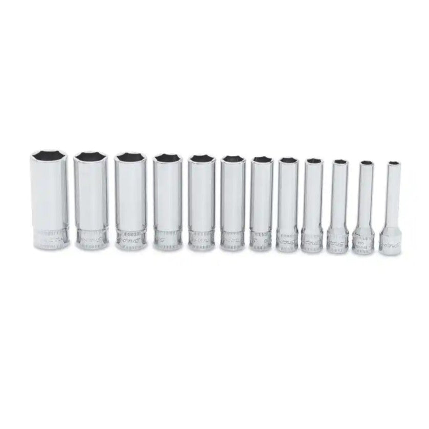 Snap-on 12 pc 1/4" Drive 6-Point Metric Flank Drive® Deep Socket Set