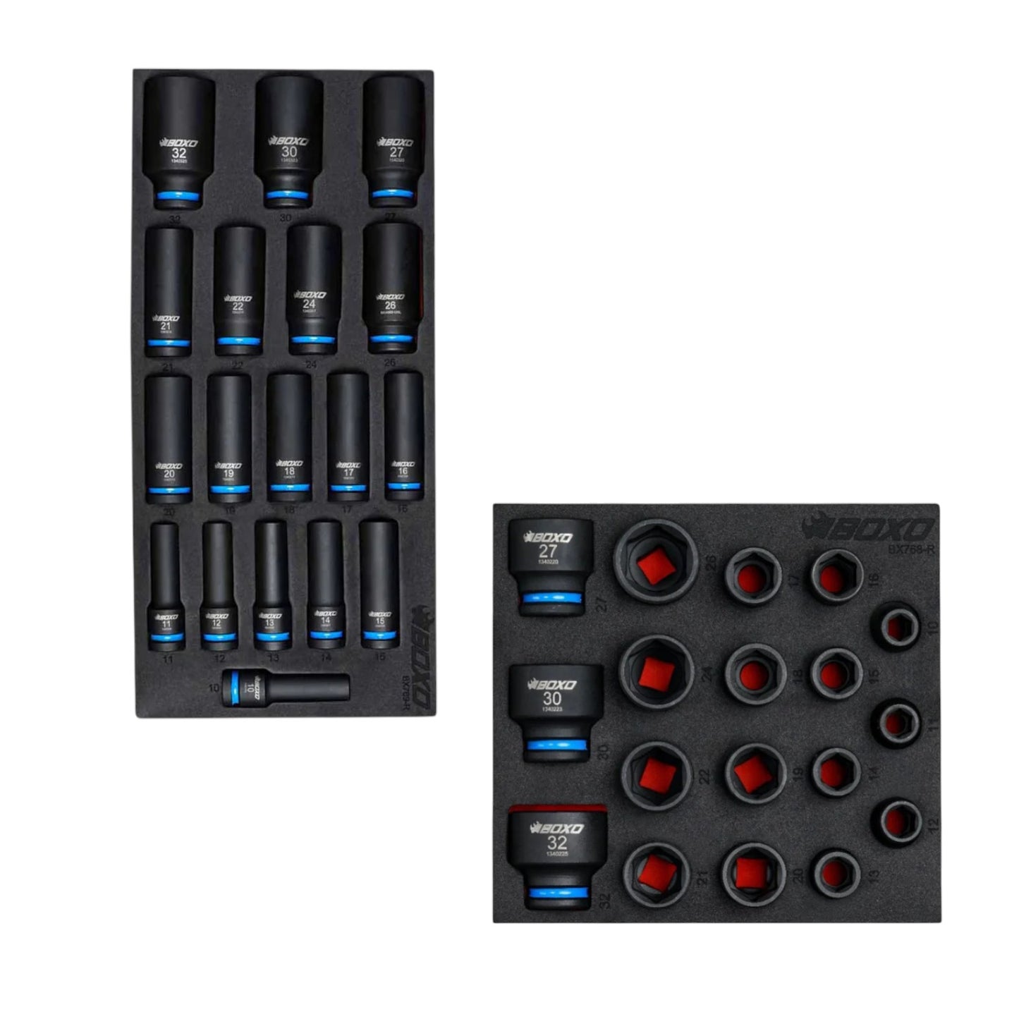 BUNDLE - BOXO 1/2" Shallow & Deep Impact Socket Sets