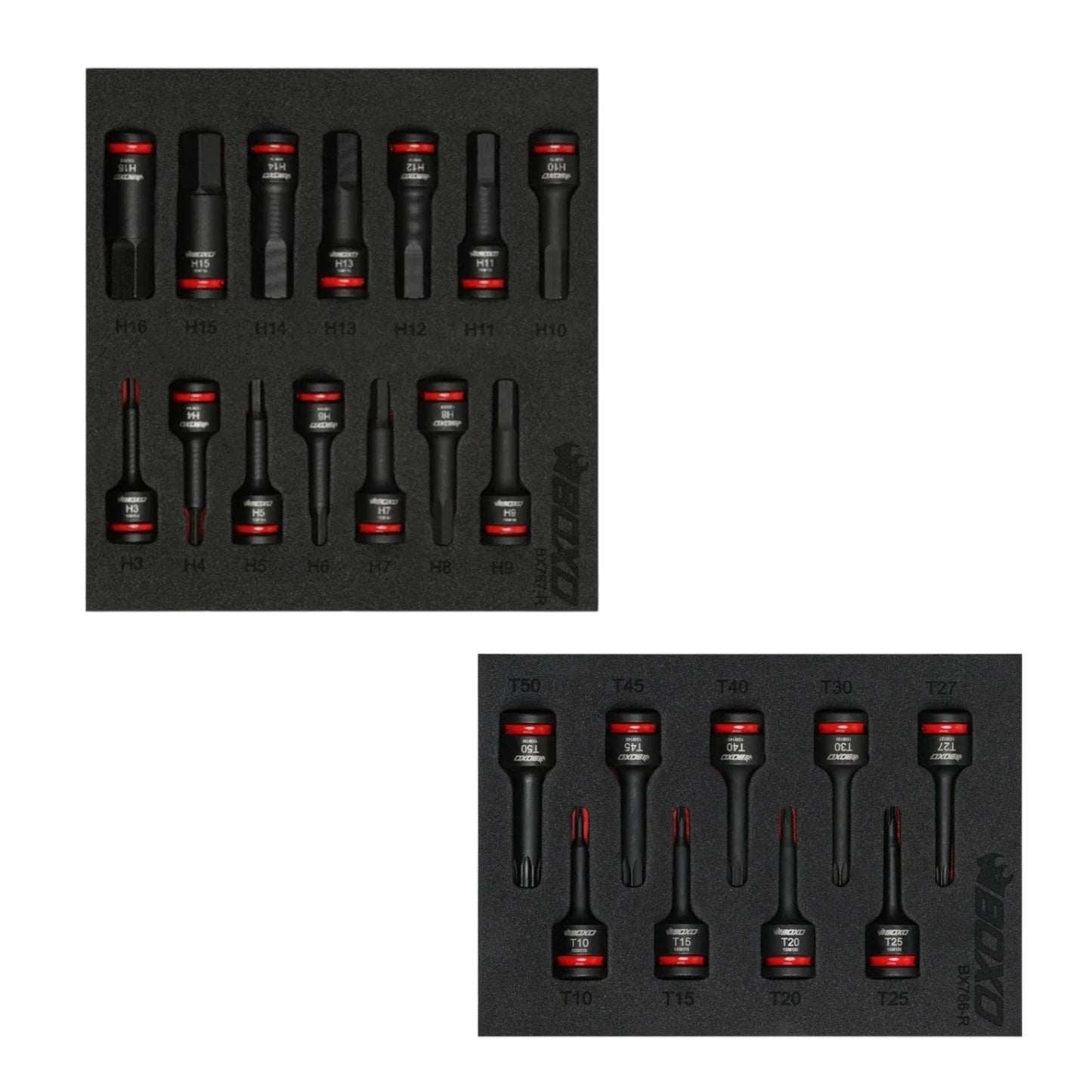 BUNDLE - BOXO 3/8" Torx & Hex Impact Bit Socket Sets