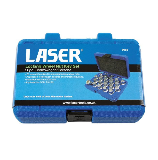 Laser 20Pc Locking Wheel Nut Key Set (VAG, Porsche)