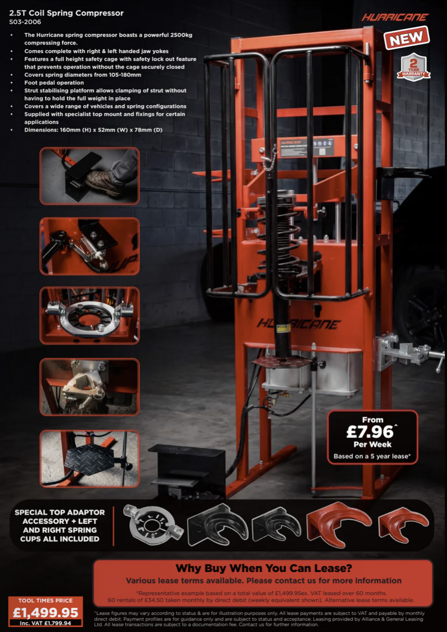 HURRICANE 2.5T Coil Spring Compressor