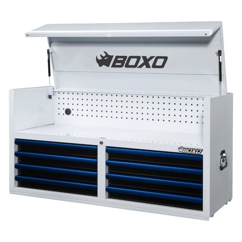 BOXO 53" White 8 Drawer Top Box with Drawer Trim Pack (Trim colour options)
