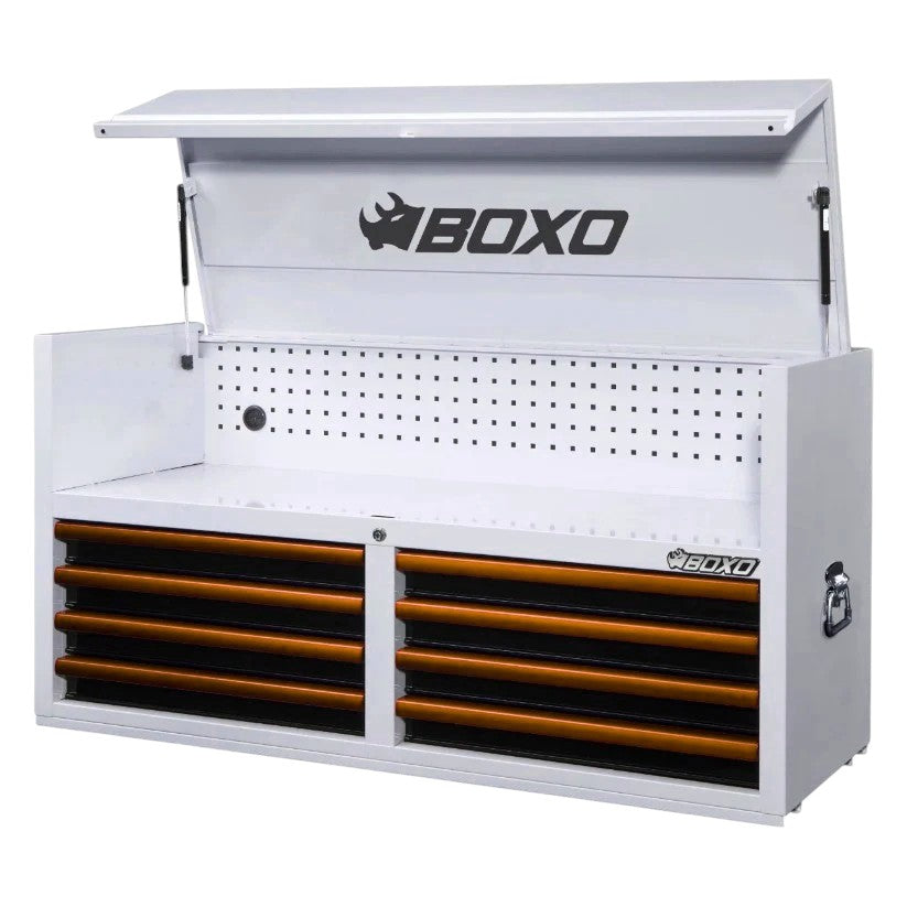 BOXO 53" White 8-Drawer Top Box (Trim colour options)