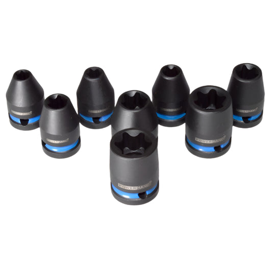 POWERHAND 8Pc 1/2" E-Torx Impact Socket Set