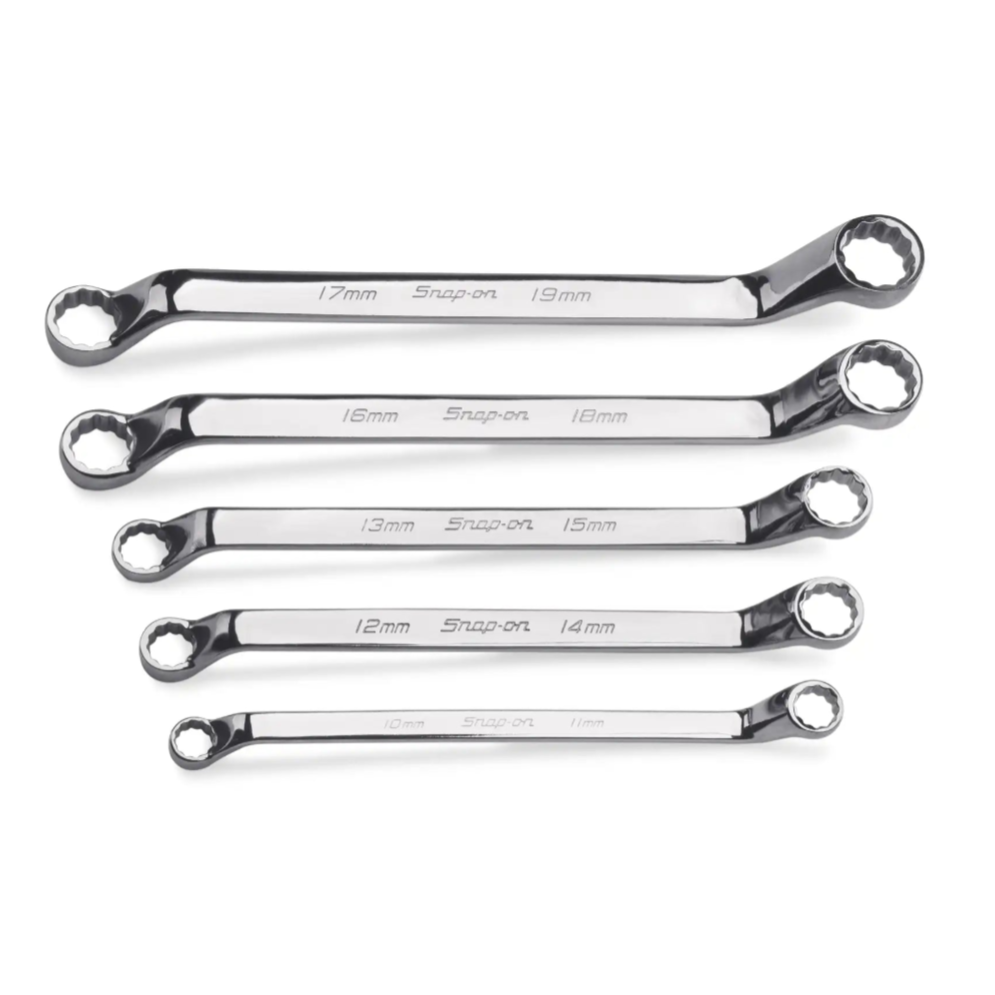 Snap-on 5 pc 12-Point Metric Flank Drive® 60° Deep Offset Box Wrench Set