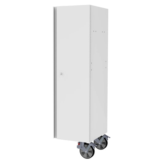 BOXO Full Height White Side Locker with 4 Shelves & 3 Drawers