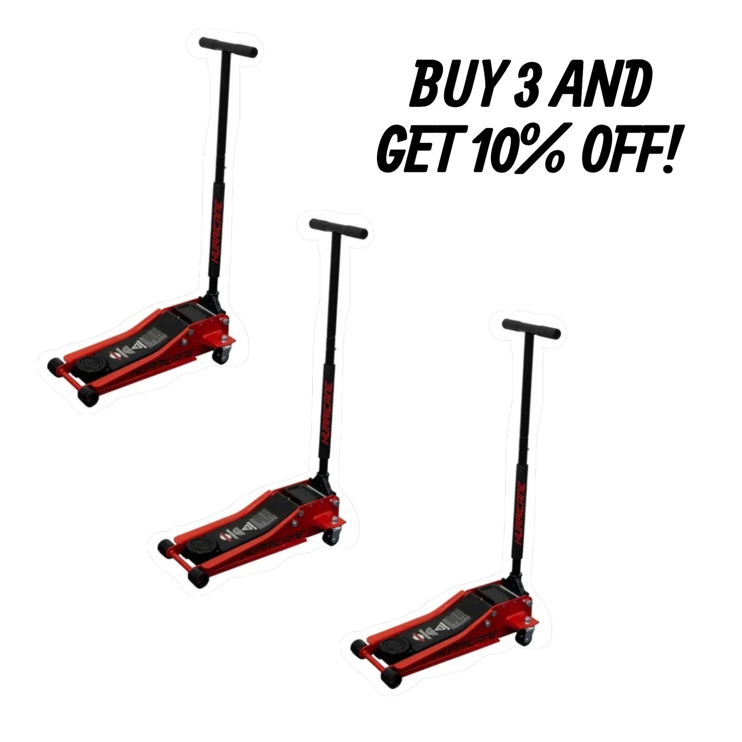 HURRICANE 3T Trolley Jack with Safety Release System