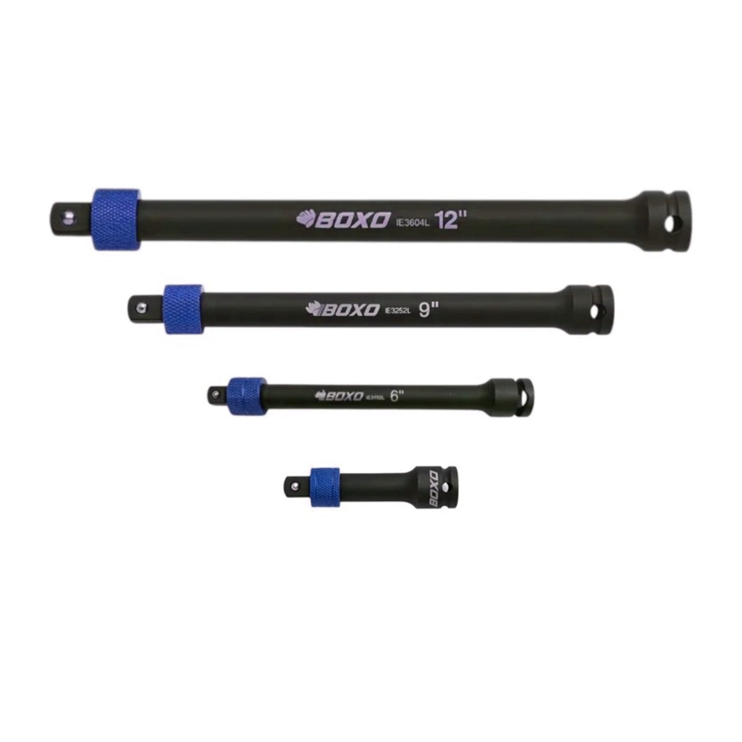 BOXO 4Pc 1/2" Impact Extension Set with Quick Release