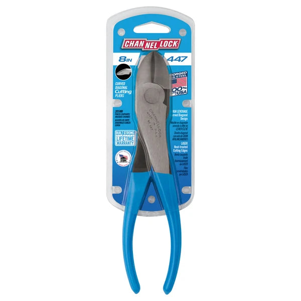 CHANNELLOCK 8" High Leverage Curved Diagonal Cutting Pliers