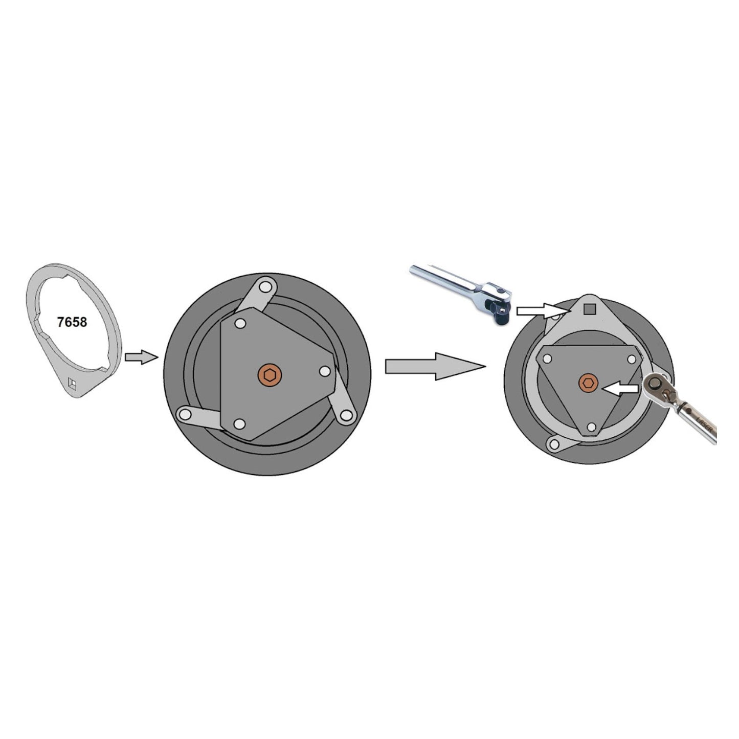 Laser A/C Compressor Pulley Holding Tool (for Ford)