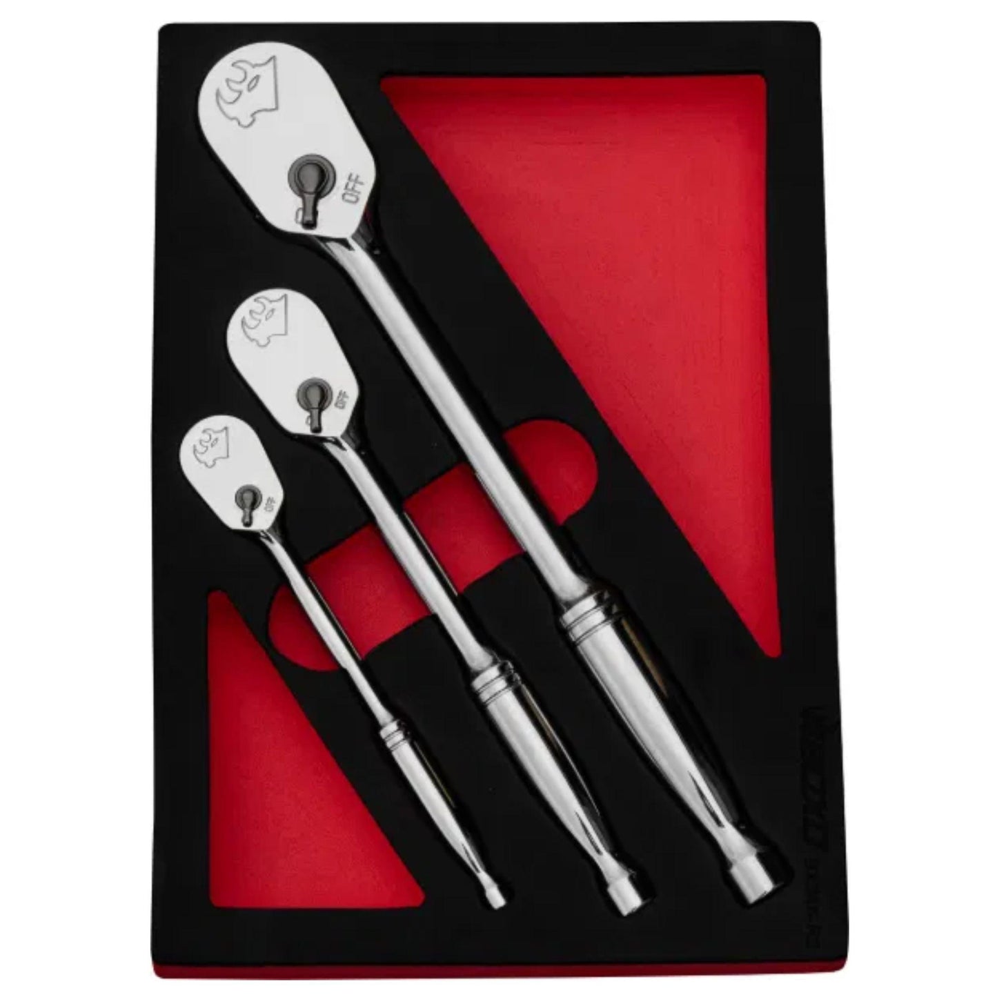 BOXO 3Pc 1/4", 3/8" & 1/2" 90T Ratchet Set