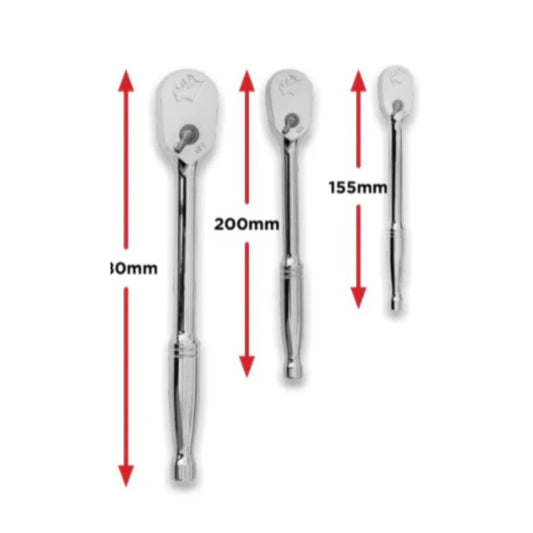 BOXO 1/4", 3/8" & 1/2" 90T Ratchet Individuals