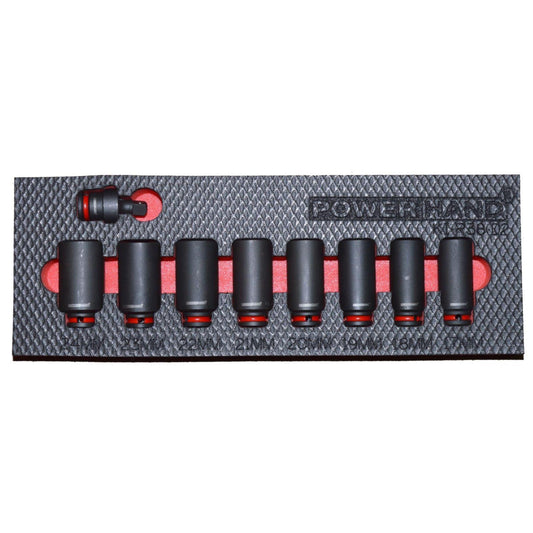 POWERHAND 3-8" Deep Impact Socket Rail 17-24mm