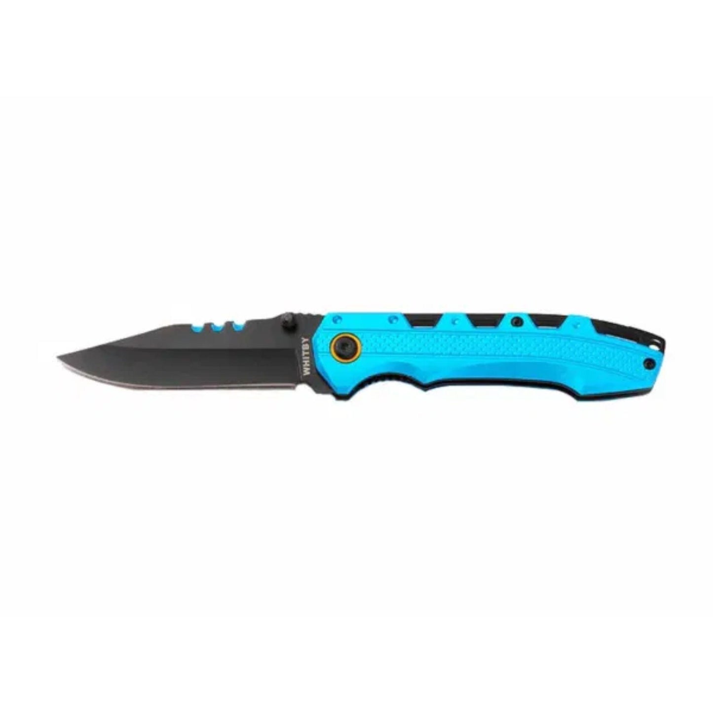 Whitby Blue Aluminium Liner Lock Knife with 3.25" Blade
