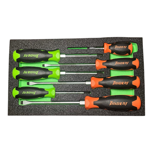 TRIDENT 7Pc Torque Pro Screwdriver Set Pozi/Slot/PH/Stubby