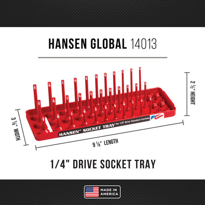HANSEN 2Pc 3 Row AF Fractional Socket Tray Pack (1/4" & 3/8")