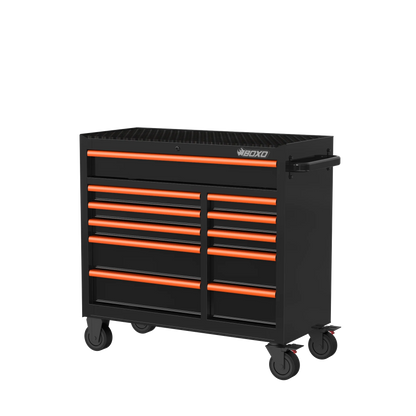 BOXO 41" Black 11-Drawer Roll Cabinet (Trim colour options)