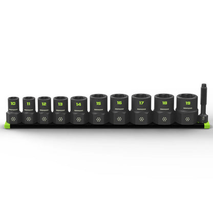 GripEdge 10pc 3/8Dr Metric RPT Socket Extractor Set