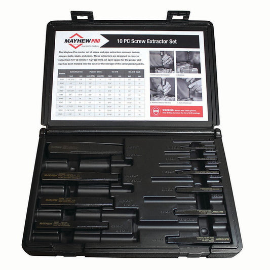 Mayhew 10Pc SAE Screw Extractor Set
