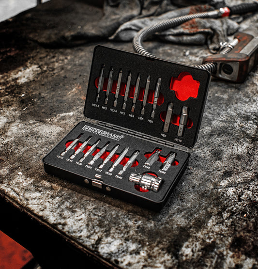 POWERHAND Rounded Hex-Torx Removal Set