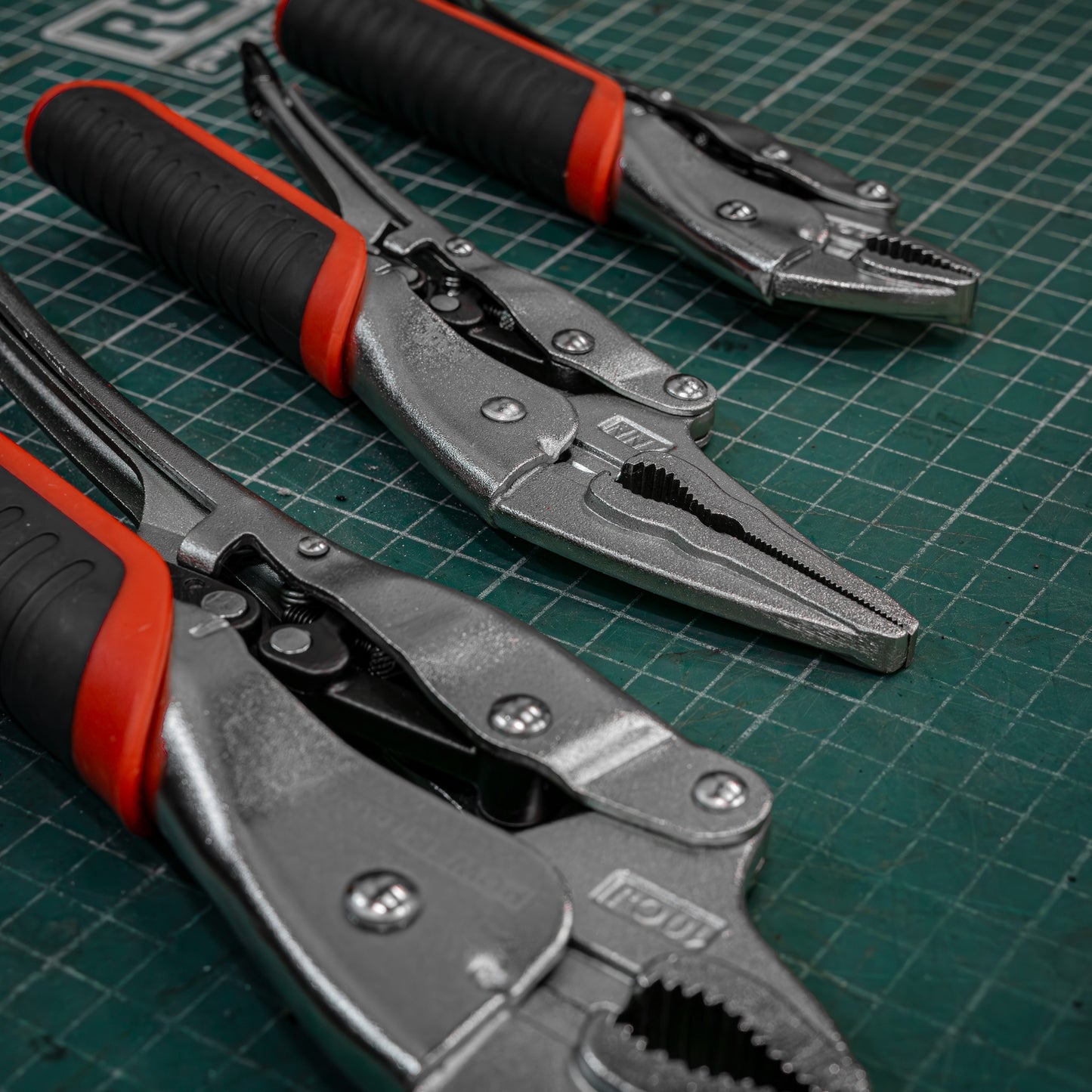 POWERHAND 3Pc Automatic Return Locking Plier Set In EVA Foam