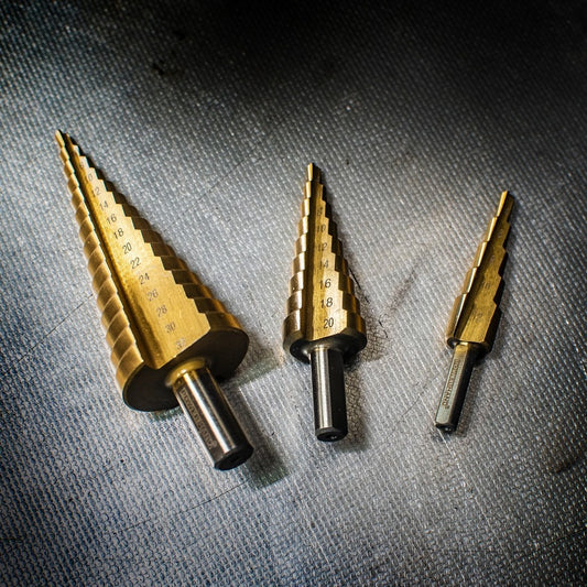 POWERHAND 3Pc HSS-Tin Step Drill Bit Set