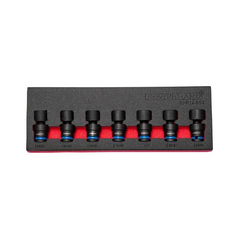 POWERHAND 1/2" Shallow Swivel Impact Socket Set 18-24mm