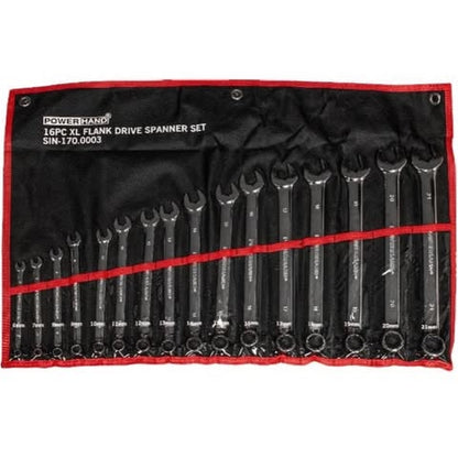 POWERHAND 16Pc XL Flank Drive Spanner Set