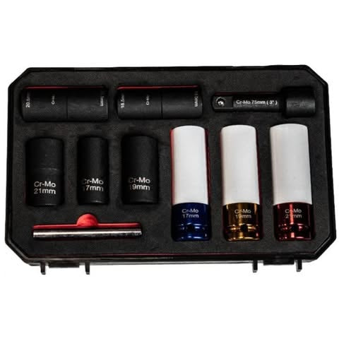 POWERHAND 10Pc 1/2" Alloy Wheel Impact Socket Master Set