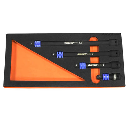 BOXO 4Pc 1/2" Impact Extension Set with Quick Release