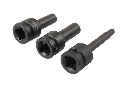 Laser Split Rim Socket Bit Set 3pc