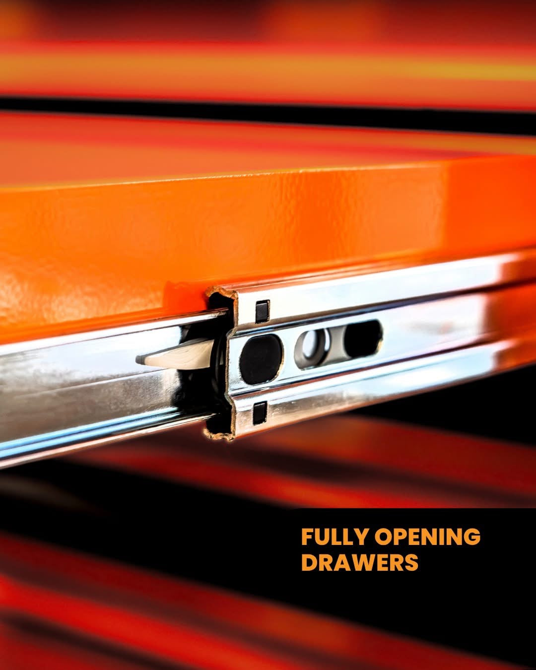 BOXO 45" Papaya Orange 19-Drawer Toolbox Stack (Limited Edition)