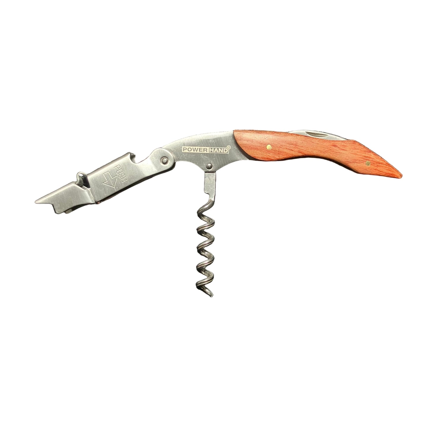POWERHAND Stainless Steel & Pearwood Bottle Opener