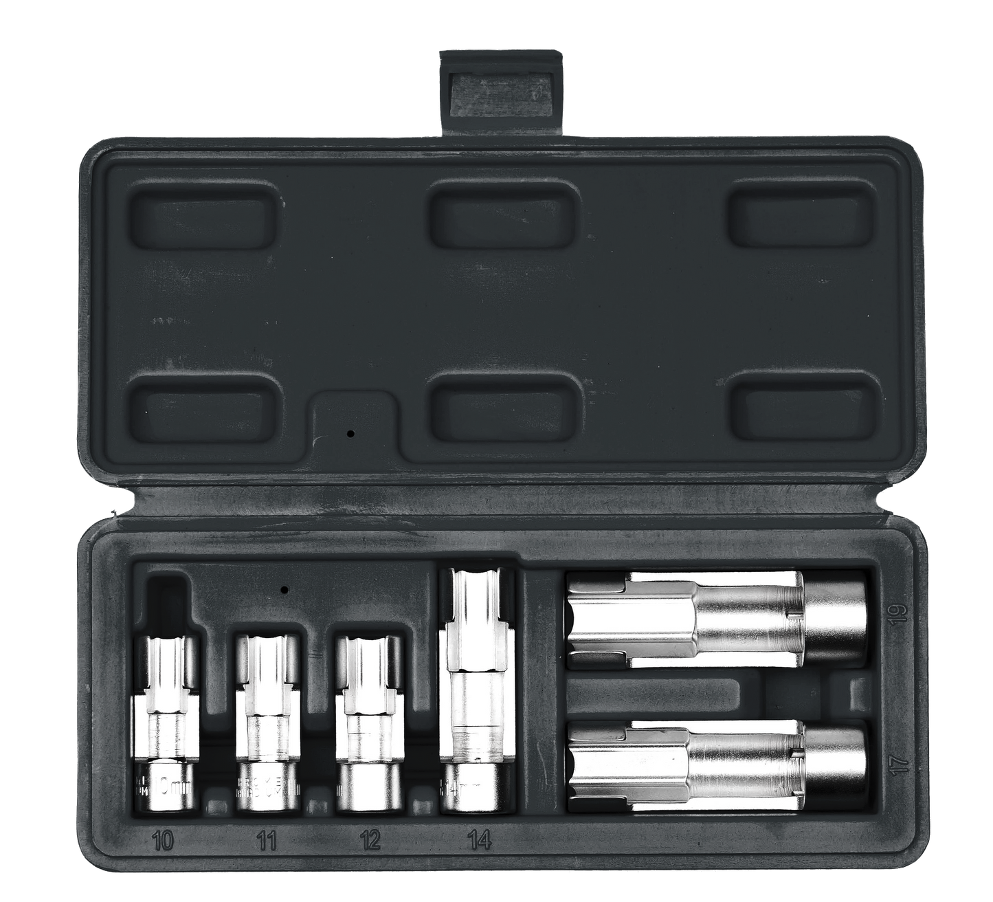 POWERHAND 6Pc 3/8" & 1/2" Slotted Sensor Socket Set