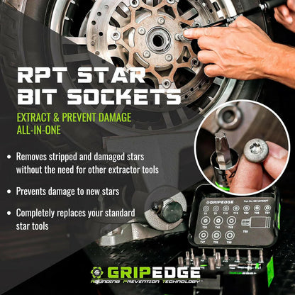GripEdge 9Pc 1/4" RPT Torx Driver Set