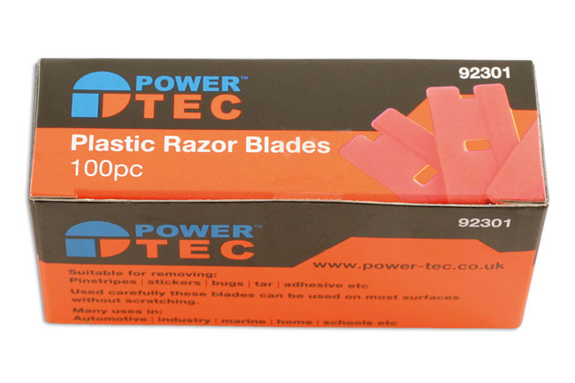 POWER TEC 100Pc Plastic Razor Blades
