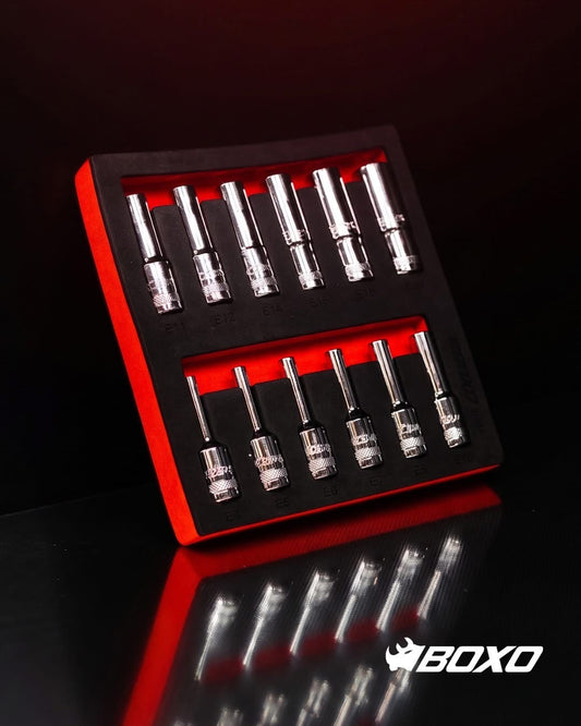 BOXO 12Pc 3/8" Deep E-Torx Socket Set (E4 - E20)