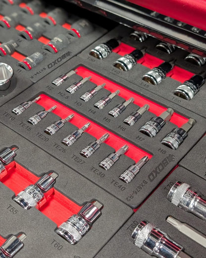 BOXO 1/4" & 3/8" Torx & Hex Extractor Bit Socket Set
