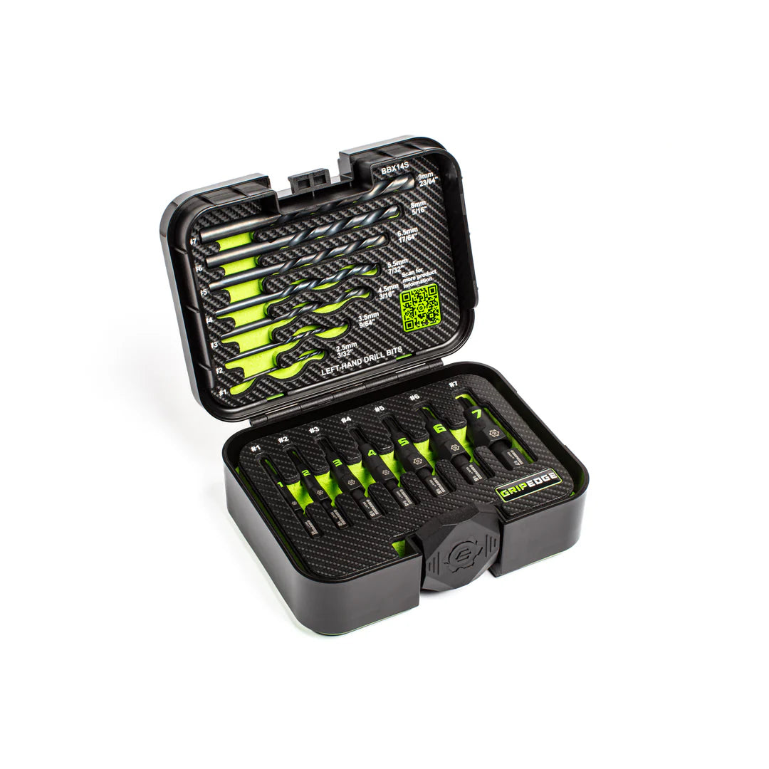 GripEdge 14Pc Broken Bolt Extraction Set