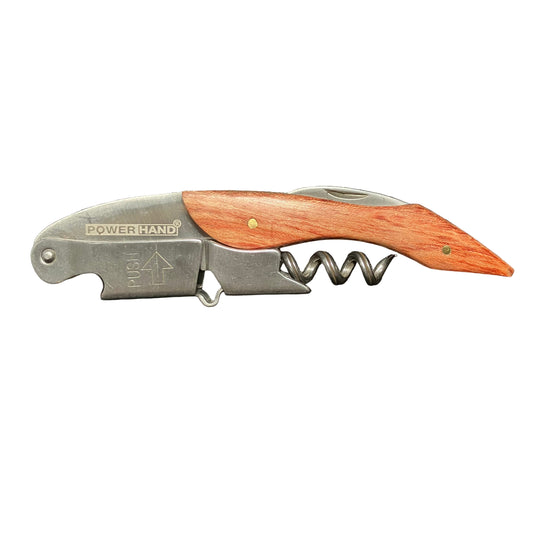 POWERHAND Stainless Steel & Pearwood Bottle Opener