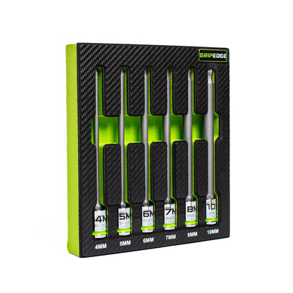 GripEdge 6Pc 3/8" RPT Long Ball Hex Driver Kit