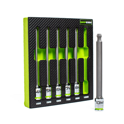GripEdge 6Pc 3/8" RPT Long Ball Hex Driver Kit