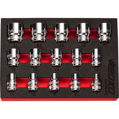 15 Pce 3/8" 6 Point Shallow Socket Set-Boxo-Equipment