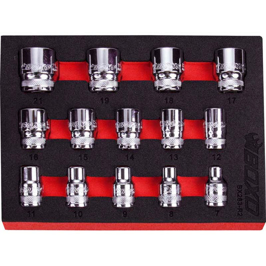 15 Pce 3/8" Multifix Spline Socket Set-Boxo-Equipment