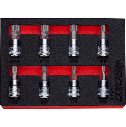 8 Pce 3/8" Spline Socket Set-Boxo-Equipment