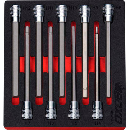 9 Pce 3/8" Long Hex Bit Socket Set-Boxo-Equipment