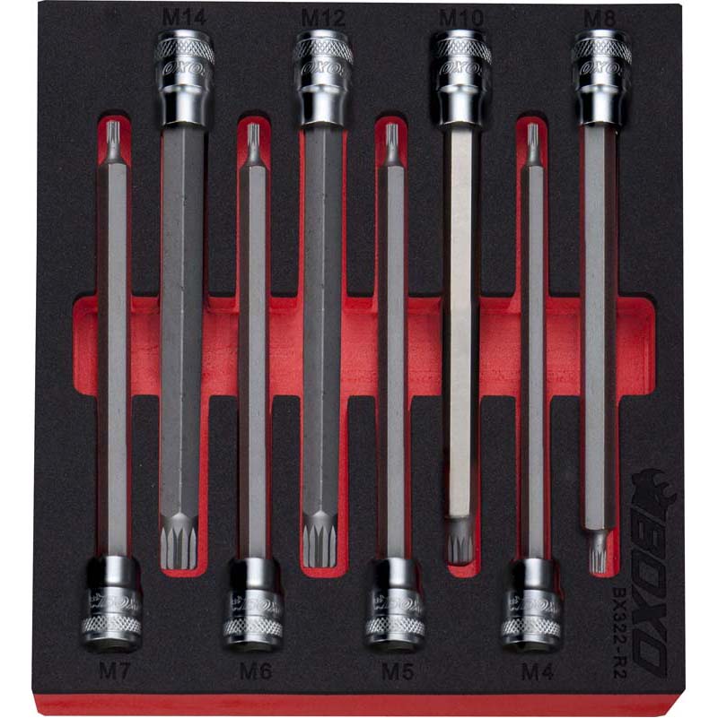 8 Pce 3/8" Long Spline Socket Set-Boxo-Equipment