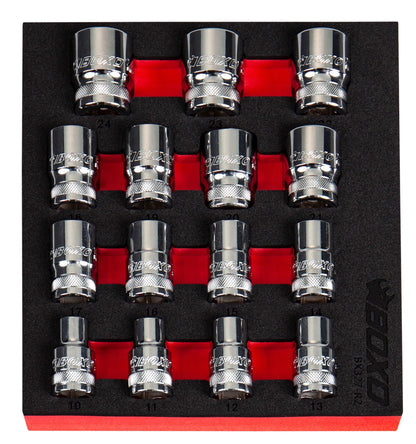 BOXO 15pc 1/2" MULTIFIX Spline Socket Set