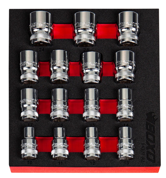 BOXO 15Pc 1/2" MULTIFIX Spline Socket Set